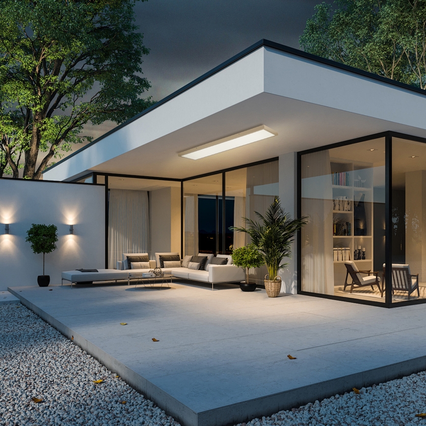 Brilagi - LED prigušivo kupaonsko stropno svjetlo FRAME SMART LED/50W/230V 120x30 cm 3000-6000K IP44 bež + daljinski upravljač