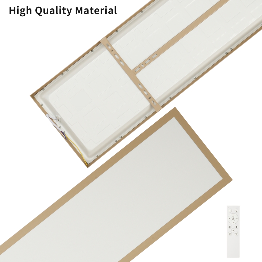 Brilagi - LED prigušivo kupaonsko stropno svjetlo FRAME SMART LED/50W/230V 120x30 cm 3000-6000K IP44 bež + daljinski upravljač