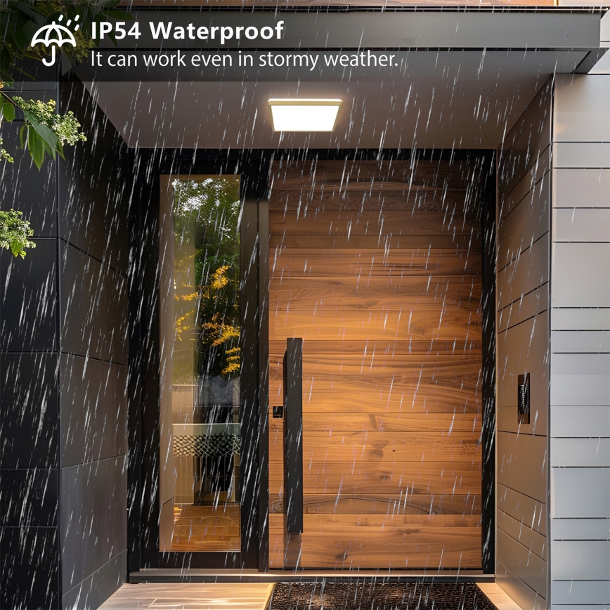 Brilagi - ULTRA SLIM LED stropna svjetiljka za kupaonicu, 18W, 230V, 30x30 cm, zlatna, IP54