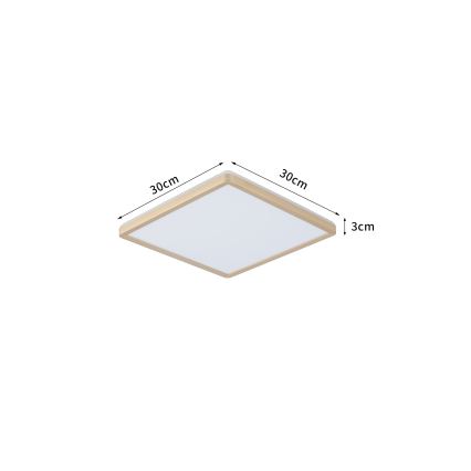 Brilagi - ULTRA SLIM LED stropna svjetiljka za kupaonicu, 18W, 230V, 30x30 cm, zlatna, IP54