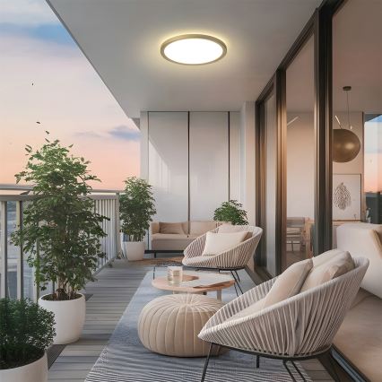 Brilagi - LED stropno svjetlo za kupaonicu ULTRA SLIM LED/18W/230V Ø 30 cm zlatno IP54