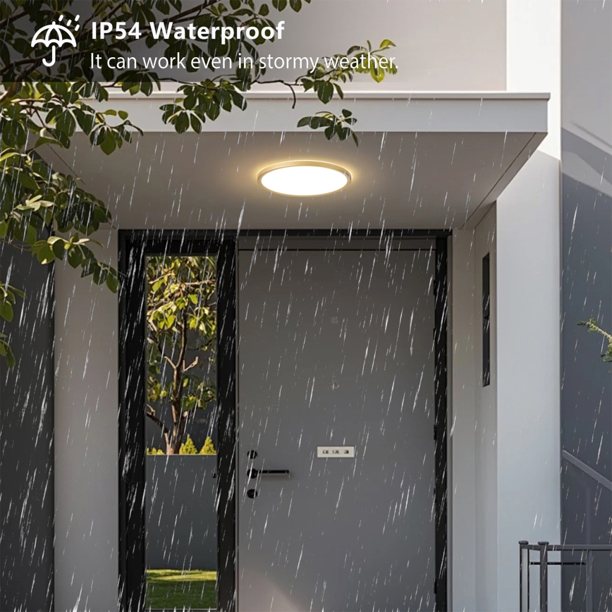 Brilagi - LED stropno svjetlo za kupaonicu ULTRA SLIM LED/18W/230V Ø 30 cm zlatno IP54