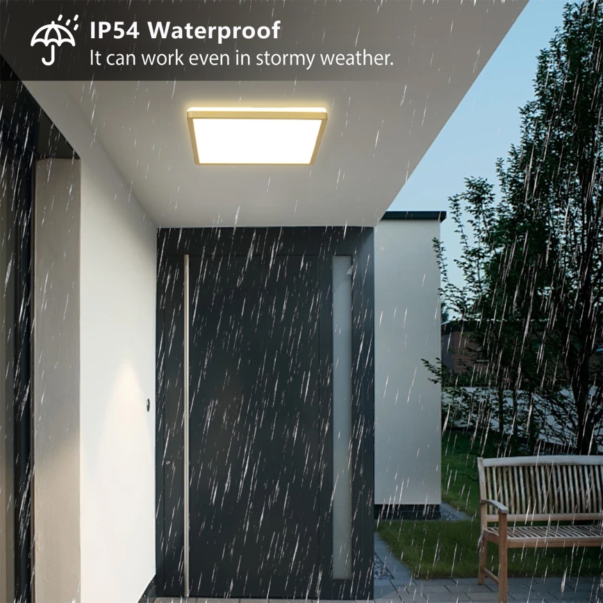 Brilagi - LED kupaonsko svjetlo ULTRA SLIM LED/24W/230V 42x42 cm zlatno IP54