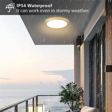Brilagi - LED kupaonsko stropno svjetlo ULTRA SLIM LED/24W/230V Ø 42 cm zlatno IP54