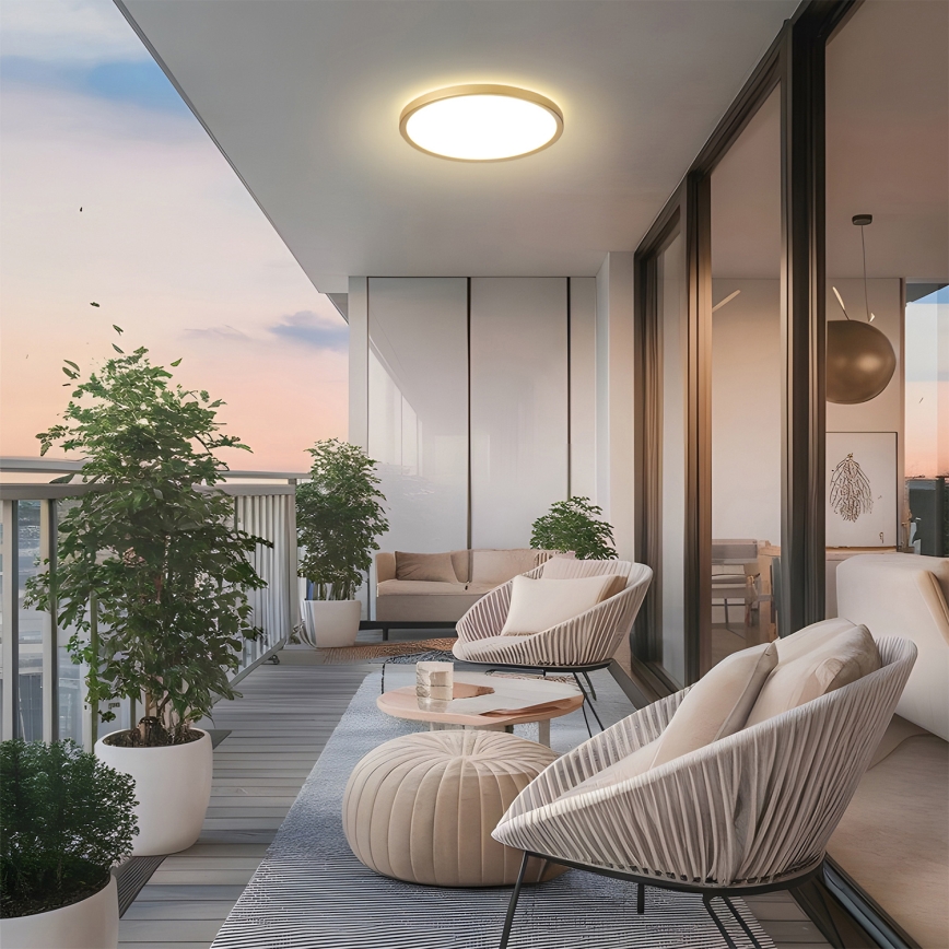 Brilagi - LED kupaonsko stropno svjetlo ULTRA SLIM LED/24W/230V Ø 42 cm zlatno IP54