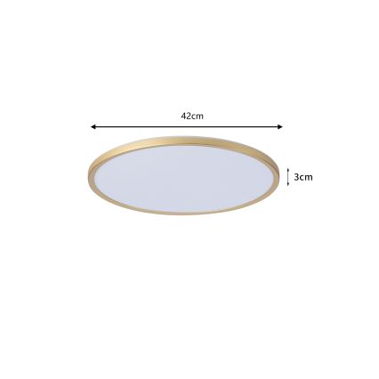 Brilagi - LED kupaonsko stropno svjetlo ULTRA SLIM LED/24W/230V Ø 42 cm zlatno IP54