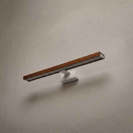 Brilagi - LED kupaonsko osvjetljenje za ogledalo 3u1 WOODY MIRROR LED/12W/230V 60 cm IP44 bijela/hrast-trešnja