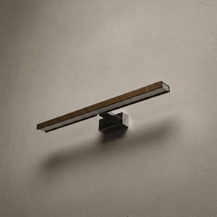 Brilagi - LED Kupaonsko osvjetljenje za ogledalo 3 u 1 WOODY MIRROR LED/12W/230V 60 cm IP44 sjajni krom/hrast orah