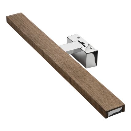 Brilagi - LED Kupaonsko osvjetljenje za ogledalo 3 u 1 WOODY MIRROR LED/12W/230V 60 cm IP44 sjajni krom/hrast orah