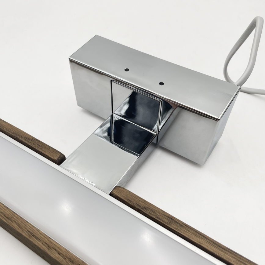 Brilagi - LED Kupaonsko osvjetljenje za ogledalo 3 u 1 WOODY MIRROR LED/12W/230V 60 cm IP44 sjajni krom/hrast orah