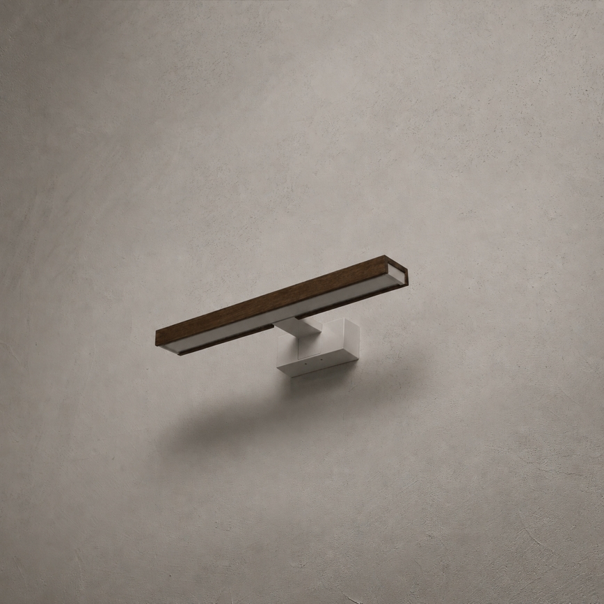 Brilagi - LED kupaonsko osvjetljenje za ogledalo 3u1 WOODY MIRROR LED/8W/230V 40 cm IP44 bijela/hrast