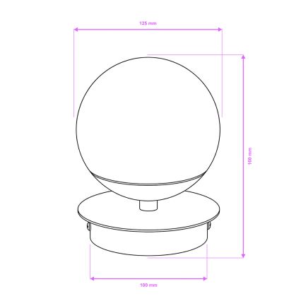 Brilagi - LED zidno svjetlo za kupaonicu BALL LED/6W/230V 3000/4000/6500K IP44 crna