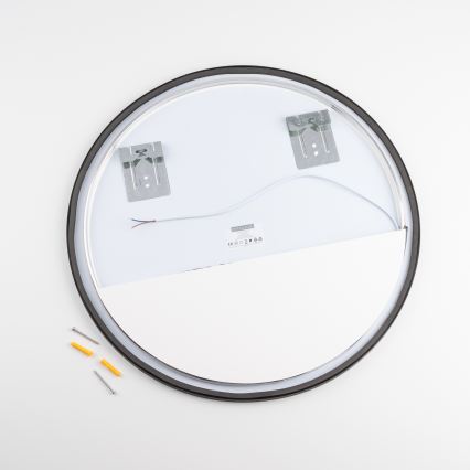 Brilagi - LED Kupaonsko ogledalo NOVARA LED/19W/230V Ø 60 cm crno IP44 CRI 90 prigušivo + CCT