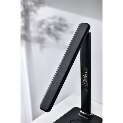 Brilagi - LED stolna lampa s mogućnošću prigušivanja, bežičnim punjenjem QI i USB REGINA LED/8,5W/230V crna