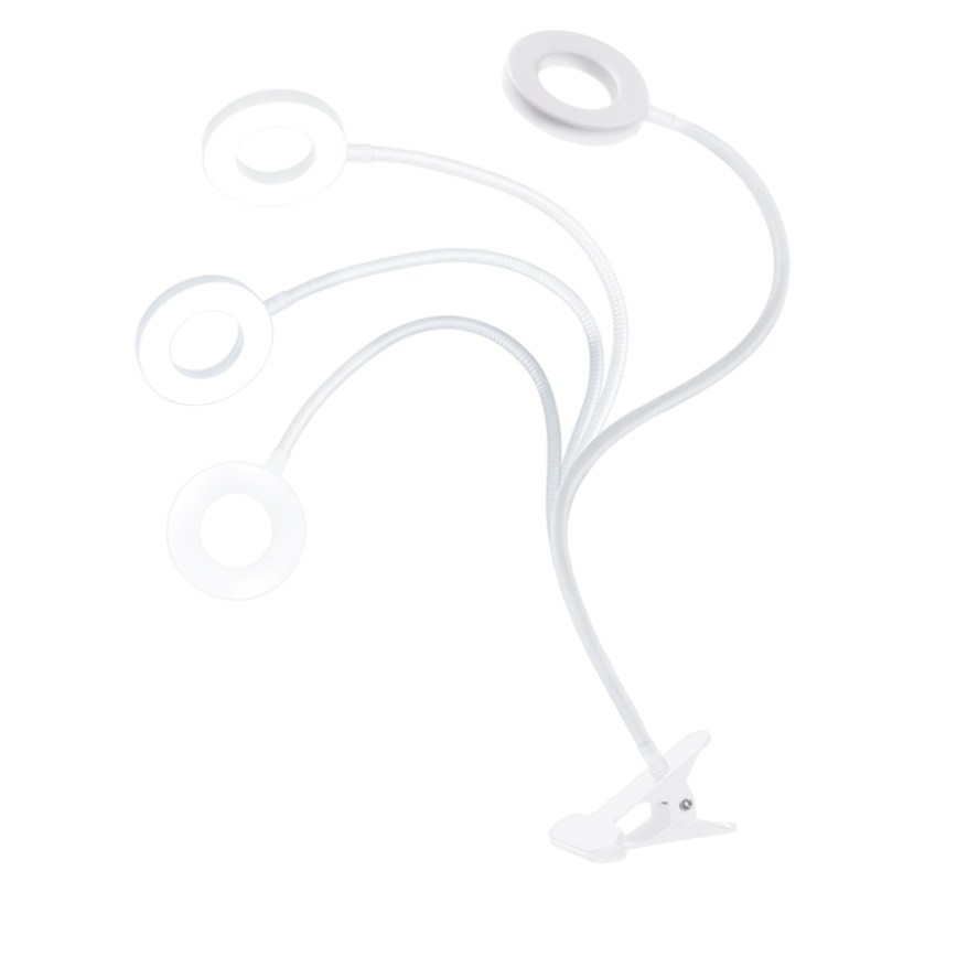 Brilagi - LED lampa s regulacijom svjetline i stezaljkom ORBELA LED/8W/5V 3000/4000/5000K bijela