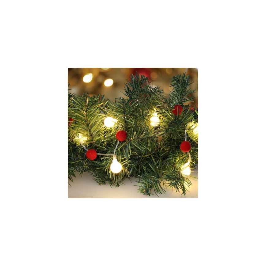 Brilagi - LED  lanac 20xLED/2xAA 1,8m topla bijela