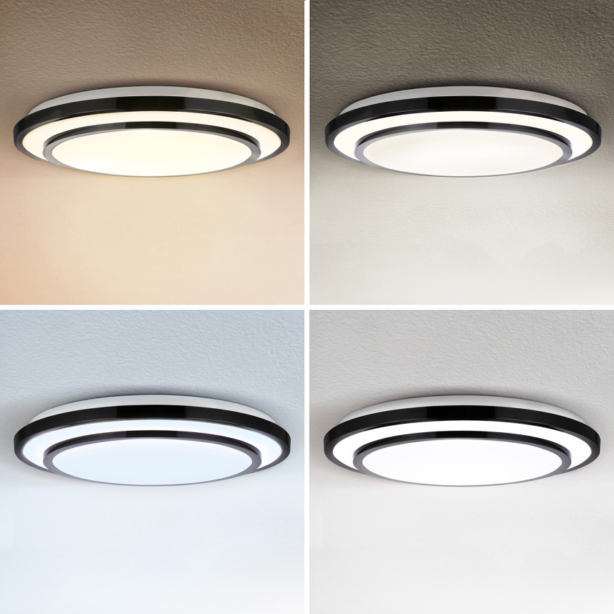 Brilagi - LED stropna svjetiljka s mogućnošću miješanja boja LUCIANO LED/48W/230V 3000-6500K Ø 39 cm crna + daljinski upravljač