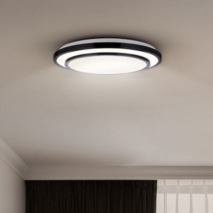 Brilagi - LED stropna svjetiljka s mogućnošću miješanja boja LUCIANO LED/48W/230V 3000-6500K Ø 39 cm crna + daljinski upravljač