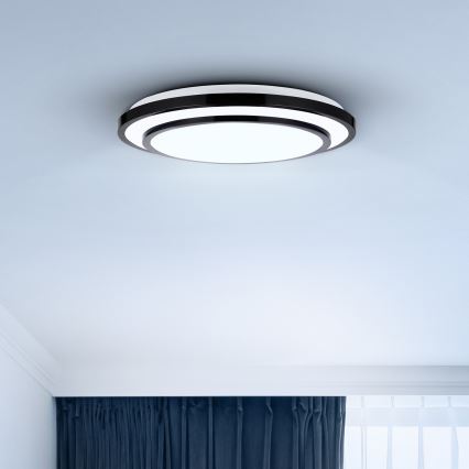 Brilagi - LED stropna svjetiljka s mogućnošću miješanja boja LUCIANO LED/48W/230V 3000-6500K Ø 39 cm crna + daljinski upravljač