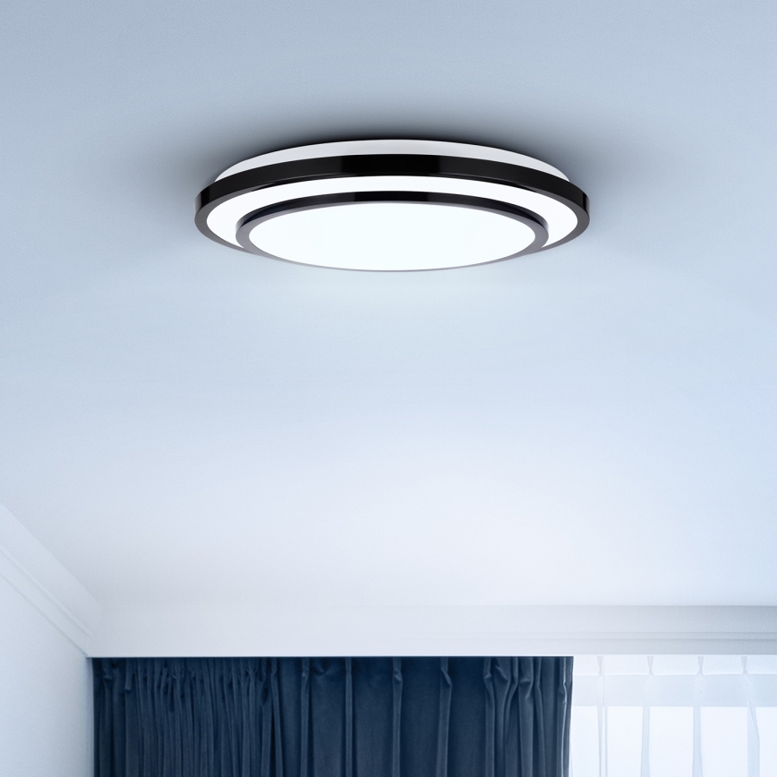 Brilagi - LED stropna svjetiljka s mogućnošću miješanja boja LUCIANO LED/48W/230V 3000-6500K Ø 39 cm crna + daljinski upravljač