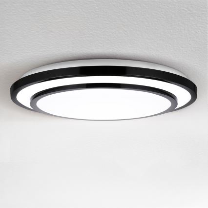 Brilagi - LED stropna svjetiljka s mogućnošću miješanja boja LUCIANO LED/48W/230V 3000-6500K Ø 39 cm crna + daljinski upravljač