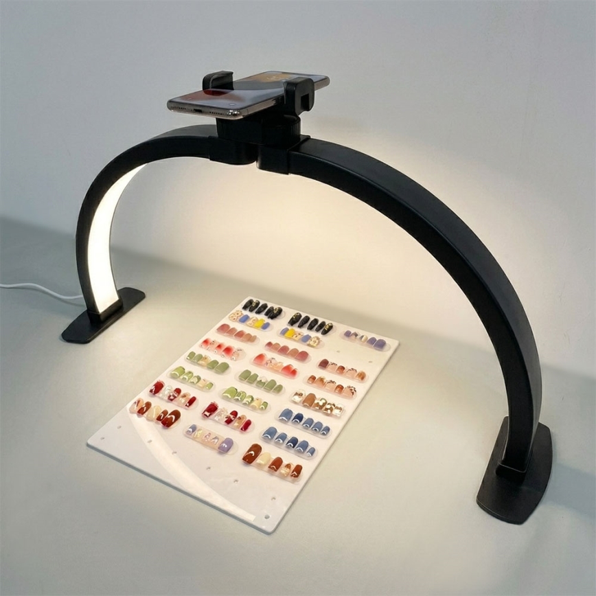 Brilagi - LED lučna stolna lampa s prigušivanjem i držačem RADIO LED/25W/24/230V 3000/4000/6500K crna