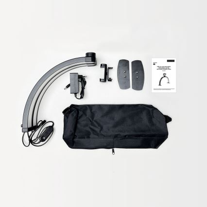 Brilagi - LED lučna stolna lampa s prigušivanjem i držačem RADIO LED/25W/24/230V 3000/4000/6500K crna