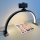 Brilagi - LED lučna stolna lampa s prigušivanjem i držačem RADIO LED/25W/24/230V 3000/4000/6500K crna