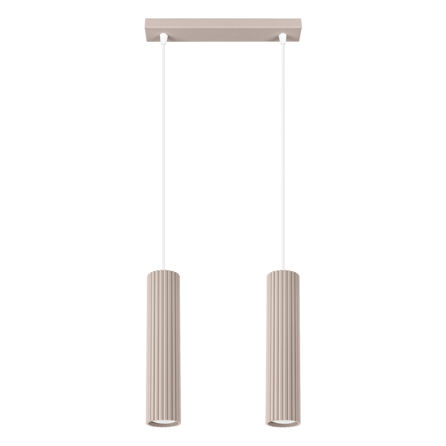 Brilagi - LED luster CRESTO na sajli 2xGU10/10W/230V taupe