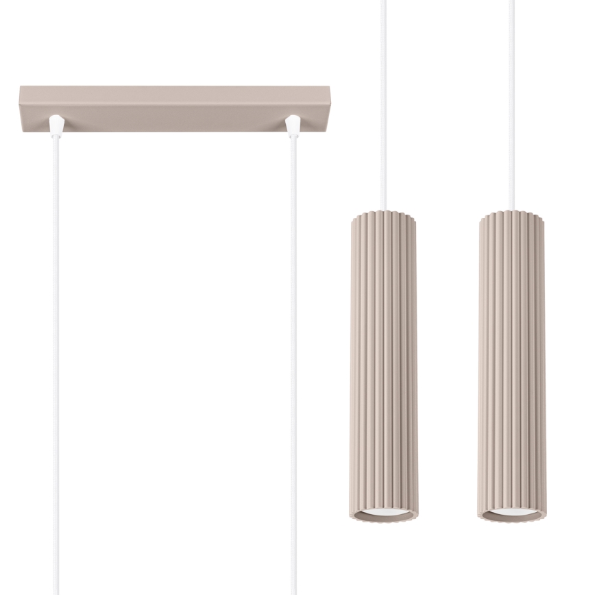 Brilagi - LED luster CRESTO na sajli 2xGU10/10W/230V taupe