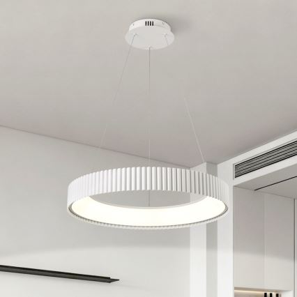 Brilagi - Viseći LED luster s mogućnošću prigušivanja na sajli FALCON MODERN LED/54W/230V, promjer 60 cm, bijela + daljinski upravljač