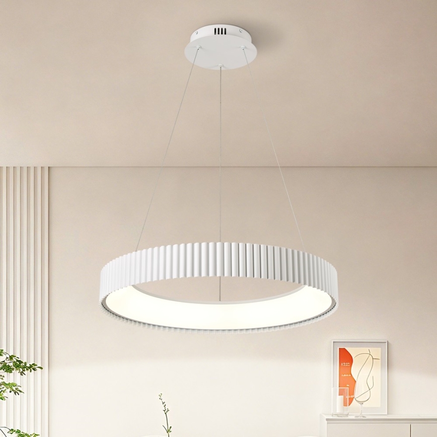 Brilagi - Viseći LED luster s mogućnošću prigušivanja na sajli FALCON MODERN LED/54W/230V, promjer 60 cm, bijela + daljinski upravljač