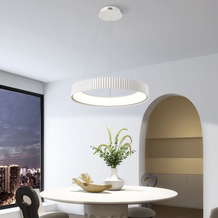 Brilagi - Viseći LED luster s mogućnošću prigušivanja na sajli FALCON MODERN LED/54W/230V, promjer 60 cm, bijela + daljinski upravljač