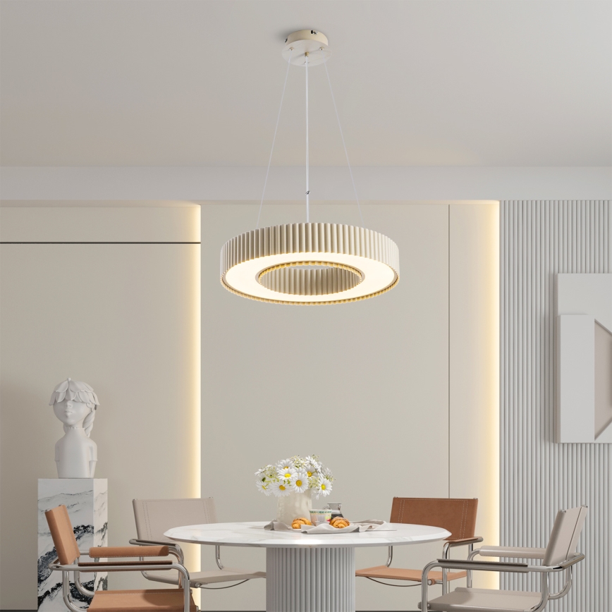 Brilagi - LED prigušivi luster na sajli LUMIX LED/48W/230V 3000-6000K bež Ø 50 cm + daljinski upravljač