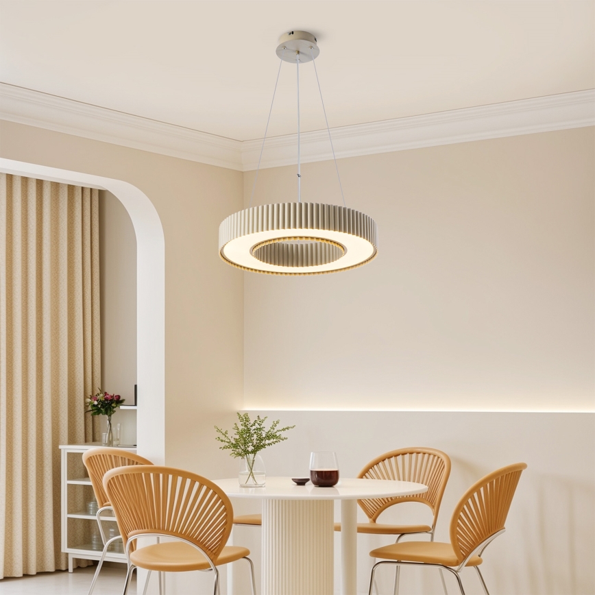Brilagi - LED prigušivi luster na sajli LUMIX LED/48W/230V 3000-6000K bež Ø 50 cm + daljinski upravljač