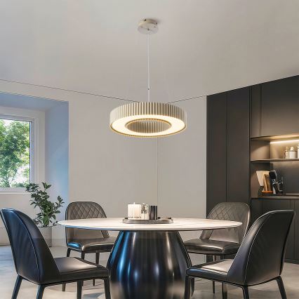 Brilagi - LED prigušivi luster na sajli LUMIX LED/48W/230V 3000-6000K bež Ø 50 cm + daljinski upravljač