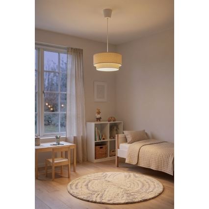 Brilagi - LED luster na sajli BOHO BOBO 1xE27/60W/230V Ø 40 cm točkice bež/krém