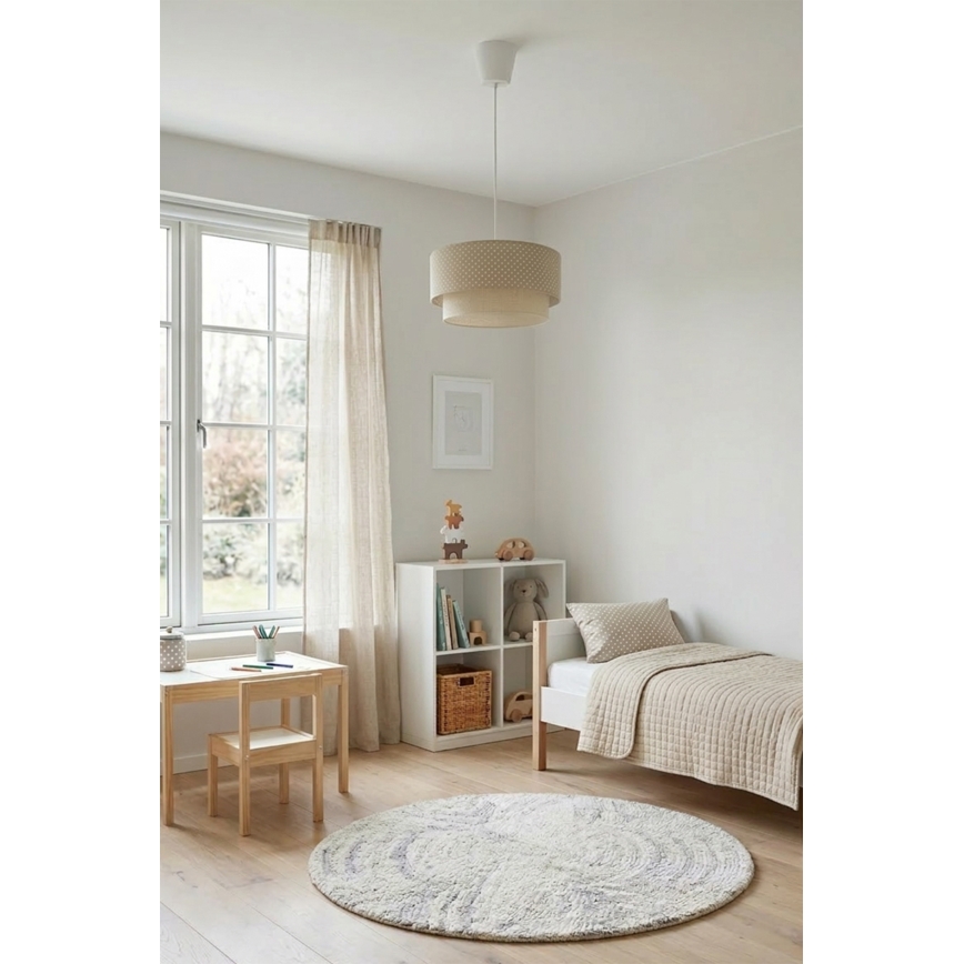 Brilagi - LED luster na sajli BOHO BOBO 1xE27/60W/230V Ø 40 cm točkice bež/krém