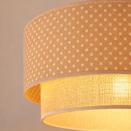 Brilagi - LED luster na sajli BOHO BOBO 1xE27/60W/230V Ø 40 cm točkice bež/krém