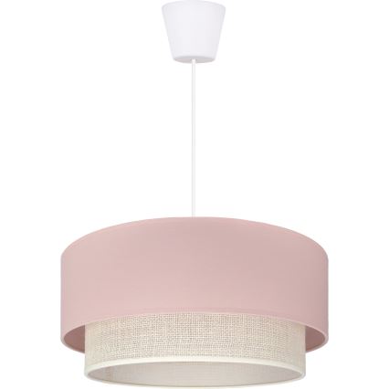 Brilagi - LED luster na kabelu BOHO BOBO 1xE27/60W/230V Ø 40 cm ružičasta/krem
