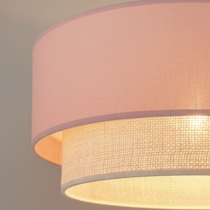 Brilagi - LED luster na kabelu BOHO BOBO 1xE27/60W/230V Ø 40 cm ružičasta/krem