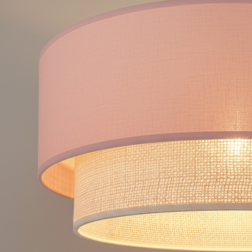 Brilagi - LED luster na kabelu BOHO BOBO 1xE27/60W/230V Ø 40 cm ružičasta/krem