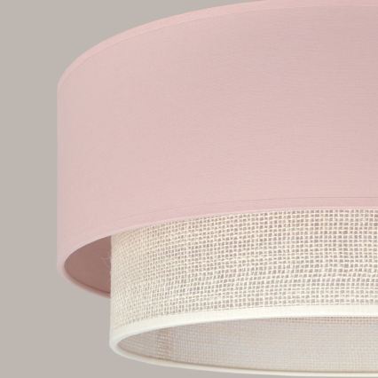 Brilagi - LED luster na kabelu BOHO BOBO 1xE27/60W/230V Ø 40 cm ružičasta/krem