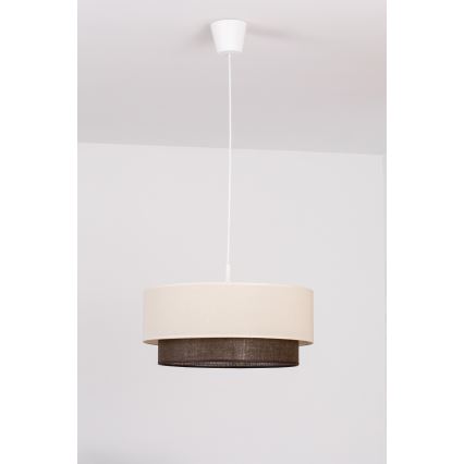 Brilagi - LED luster na kabelu BOHO STIL 1xE27/15W/230V Ø 40 cm krem/smeđa