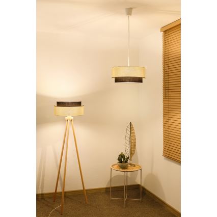 Brilagi - LED luster na kabelu BOHO STIL 1xE27/15W/230V Ø 40 cm krem/smeđa