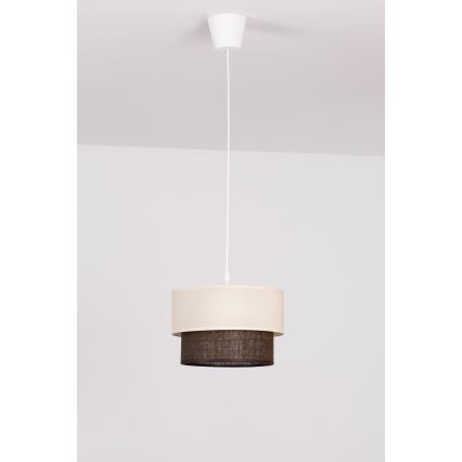 Brilagi - LED luster na kabelu BOHO STYLE 1xE27/15W/230V Ø 25 cm krem/smeđa
