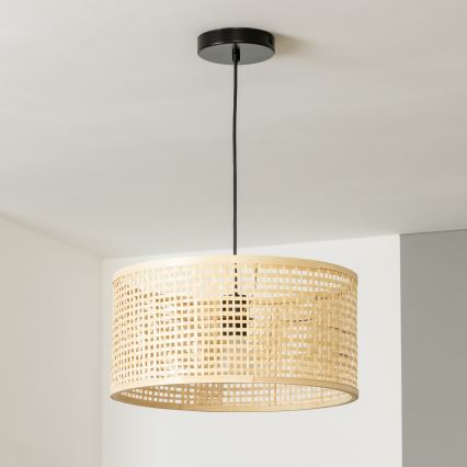 Brilagi - LED luster na kabelu CERIA BOHO 1xE27/40W/230V, promjer 40 cm, bambus
