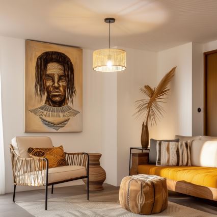 Brilagi - LED luster na kabelu CERIA BOHO 1xE27/40W/230V, promjer 40 cm, bambus