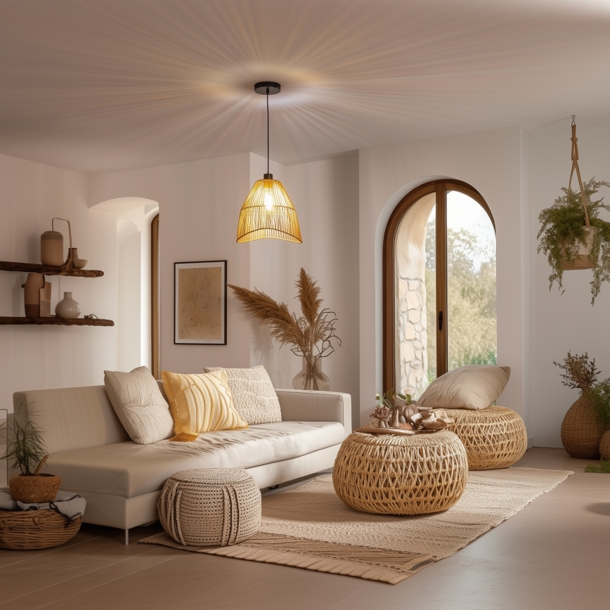 Brilagi - LED luster na kabelu CERIA BOHO 1xE27/40W/230V Ø 30 cm smeđa