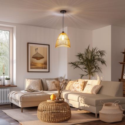 Brilagi - LED luster na kabelu CERIA BOHO 1xE27/40W/230V Ø 30 cm smeđa